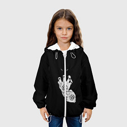 Куртка с капюшоном детская Выжигющий Искру, цвет: 3D-белый — фото 2