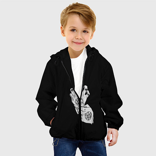 Детская куртка Выжигющий Искру / 3D-Черный – фото 4