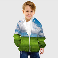 Куртка с капюшоном детская Заставка Windows, цвет: 3D-белый — фото 2