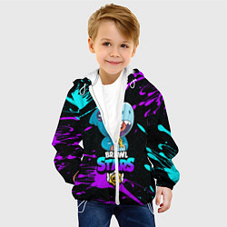 Куртка с капюшоном детская BRAWL STARS LEONS HARK, цвет: 3D-белый — фото 2