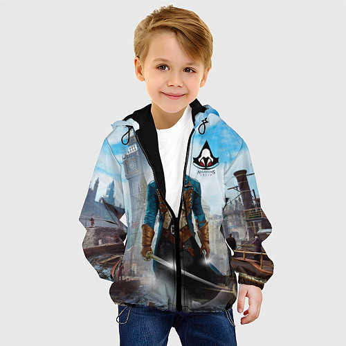 Детская куртка Assasin's creed / 3D-Черный – фото 4
