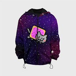Куртка с капюшоном детская Nyan Cat, цвет: 3D-черный