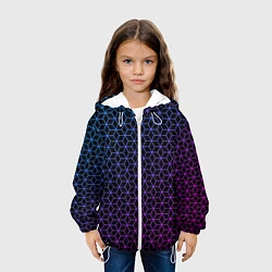 Куртка с капюшоном детская Geometry, цвет: 3D-белый — фото 2