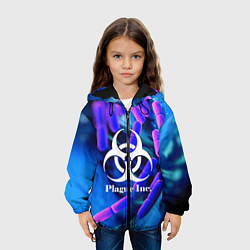 Куртка с капюшоном детская PLAGUE INC, цвет: 3D-черный — фото 2
