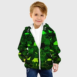 Куртка с капюшоном детская КАМУФЛЯЖНЫЕ ОСКОЛКИ, цвет: 3D-белый — фото 2