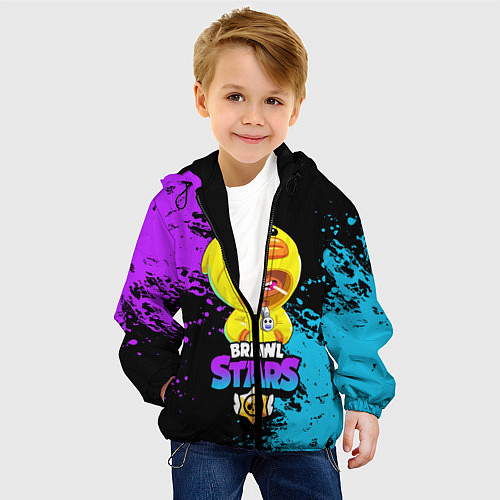 Детская куртка Brawl Stars Sally Leon / 3D-Черный – фото 4