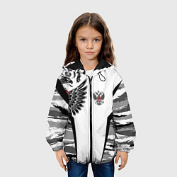 Куртка с капюшоном детская Камуфляж Россия, цвет: 3D-черный — фото 2