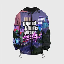 Куртка с капюшоном детская Grand Theft Auto Vice City, цвет: 3D-черный