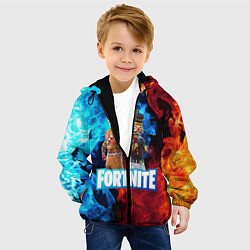 Куртка с капюшоном детская Фортнайт, цвет: 3D-черный — фото 2