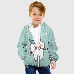Куртка с капюшоном детская Tooth, цвет: 3D-белый — фото 2