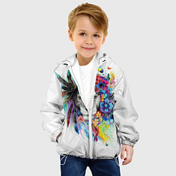Куртка с капюшоном детская Лев, цвет: 3D-белый — фото 2