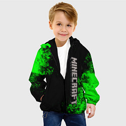 Куртка с капюшоном детская MINECRAFT, цвет: 3D-черный — фото 2