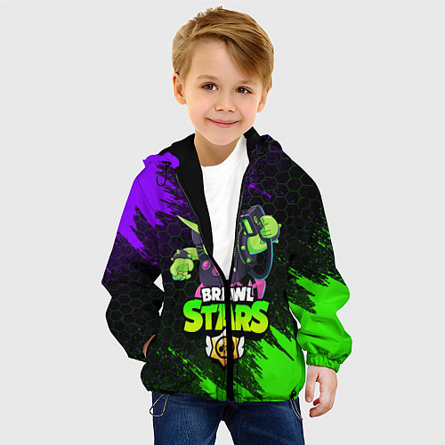 Детская куртка BRAWL STARS VIRUS 8-BIT / 3D-Черный – фото 4