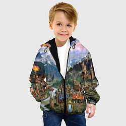 Куртка с капюшоном детская HEROES, цвет: 3D-черный — фото 2