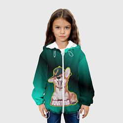 Куртка с капюшоном детская Корги, цвет: 3D-белый — фото 2