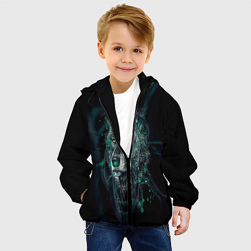 Детская куртка ВОЛК / 3D-Черный – фото 4
