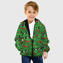 Куртка с капюшоном детская Pepe The Frog, цвет: 3D-черный — фото 2