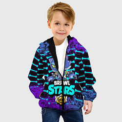 Куртка с капюшоном детская Brawl stars leon оборотень, цвет: 3D-черный — фото 2