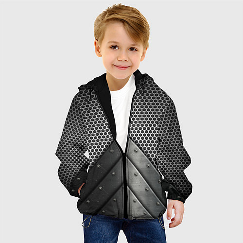 Детская куртка Броня металлическая / 3D-Черный – фото 4