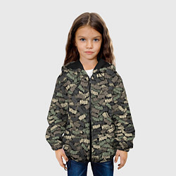 Куртка с капюшоном детская Именной камуфляж Юра, цвет: 3D-черный — фото 2