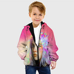 Куртка с капюшоном детская РАДУЖНЫЙ ОГОНЬ, цвет: 3D-черный — фото 2