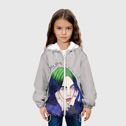 Куртка с капюшоном детская BILLIE EILISH, цвет: 3D-белый — фото 2