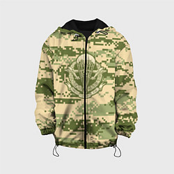 Куртка с капюшоном детская ВДВ СССР, цвет: 3D-черный