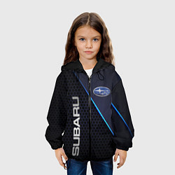 Куртка с капюшоном детская SUBARU, цвет: 3D-черный — фото 2