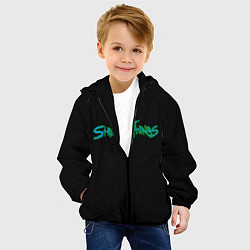Куртка с капюшоном детская Очень странные дела, цвет: 3D-черный — фото 2