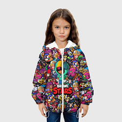 Куртка с капюшоном детская BRAWL STARS: LEON, цвет: 3D-белый — фото 2
