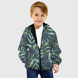 Куртка с капюшоном детская Арт из джунглей, цвет: 3D-черный — фото 2