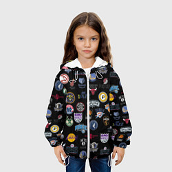 Куртка с капюшоном детская NBA Pattern, цвет: 3D-белый — фото 2