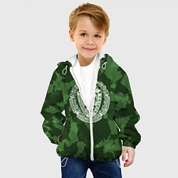 Куртка с капюшоном детская Пограничные Войска, цвет: 3D-белый — фото 2