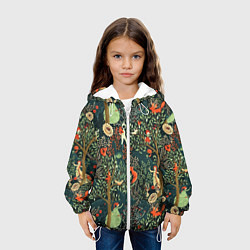 Куртка с капюшоном детская Abstraction Pattern, цвет: 3D-белый — фото 2