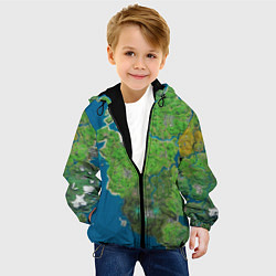 Куртка с капюшоном детская Fortnite карта, цвет: 3D-черный — фото 2