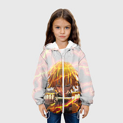 Куртка с капюшоном детская KIMETSU NO YAIBA, цвет: 3D-белый — фото 2