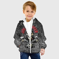 Куртка с капюшоном детская Веселый байкер, цвет: 3D-белый — фото 2