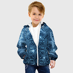 Куртка с капюшоном детская Системная плата, цвет: 3D-белый — фото 2