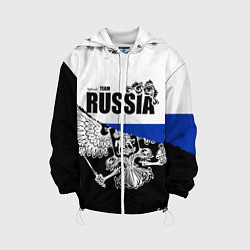 Куртка с капюшоном детская Russia, цвет: 3D-белый