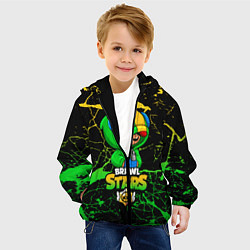 Куртка с капюшоном детская Brawl Stars Leon, цвет: 3D-черный — фото 2