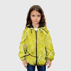 Куртка с капюшоном детская Лайм, цвет: 3D-черный — фото 2