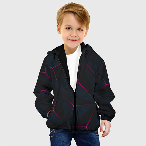 Детская куртка Геометрия / 3D-Черный – фото 4