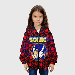 Куртка с капюшоном детская Sonic, цвет: 3D-черный — фото 2