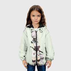 Куртка с капюшоном детская SamuraiGirl, цвет: 3D-черный — фото 2