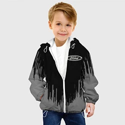 Куртка с капюшоном детская Ford чб, цвет: 3D-белый — фото 2