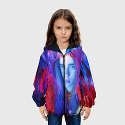 Куртка с капюшоном детская Billie Paint Colors, цвет: 3D-черный — фото 2