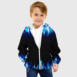 Куртка с капюшоном детская Синий Огонь, цвет: 3D-белый — фото 2