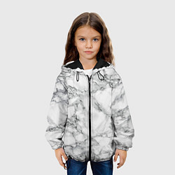 Куртка с капюшоном детская Мрамор, цвет: 3D-черный — фото 2
