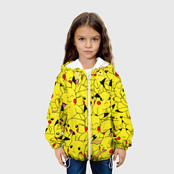 Куртка с капюшоном детская ПИКАЧУ, цвет: 3D-белый — фото 2