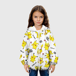 Куртка с капюшоном детская ПИКАЧУ, цвет: 3D-белый — фото 2